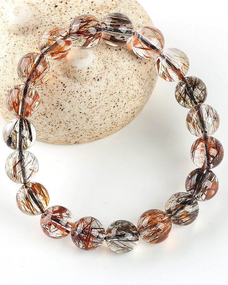 "Black Gold Super Seven Bracelet" for Wealth & Power! Ultimate Protection Crystal|Master Healer Quartz Jewelry - Image 2