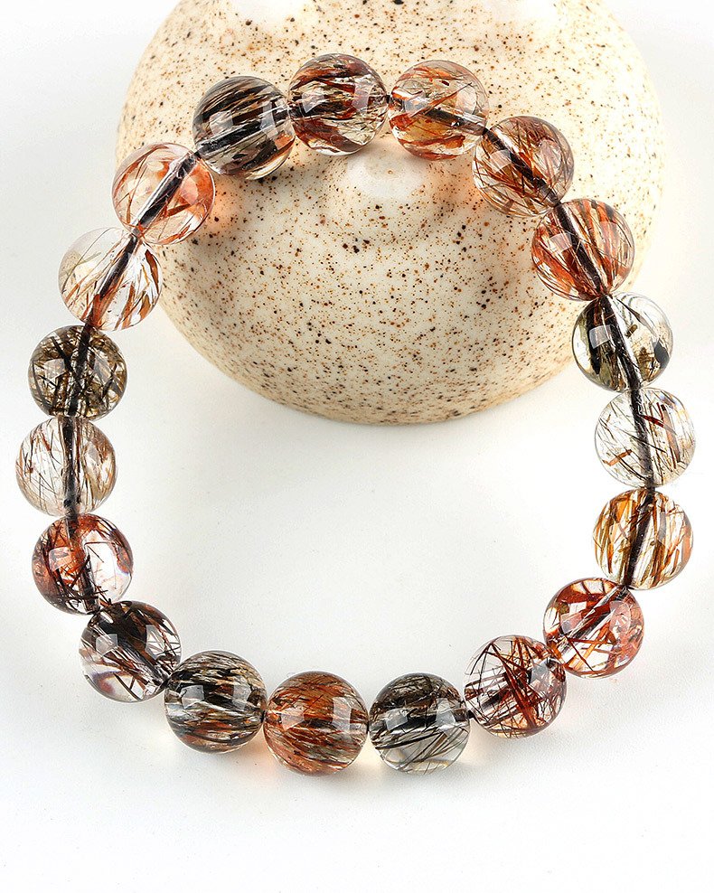 "Black Gold Super Seven Bracelet" for Wealth & Power! Ultimate Protection Crystal|Master Healer Quartz Jewelry - Image 3